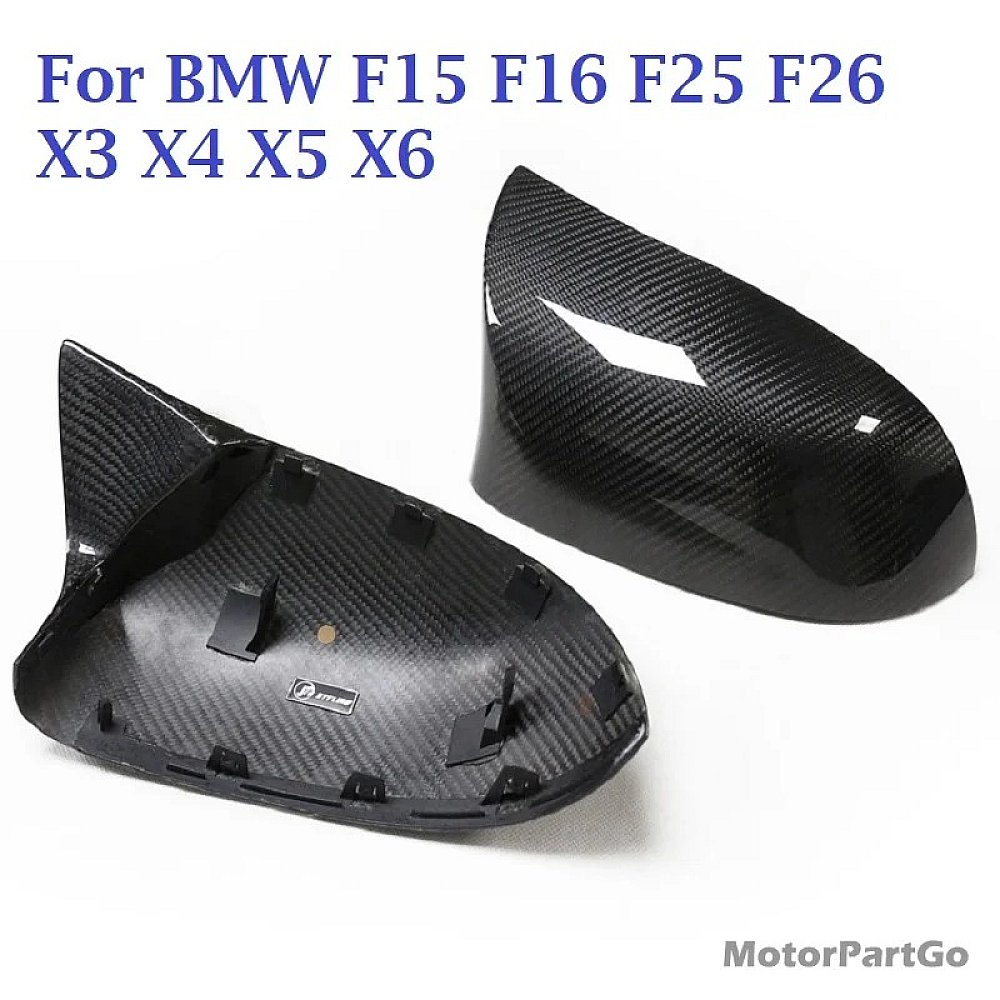 Real DRY Carbon Fiber Mirror Cover Exchange original 1 pair for BMW F15 F16 F25 F26 X3 X4 X5 X6  2014-2017